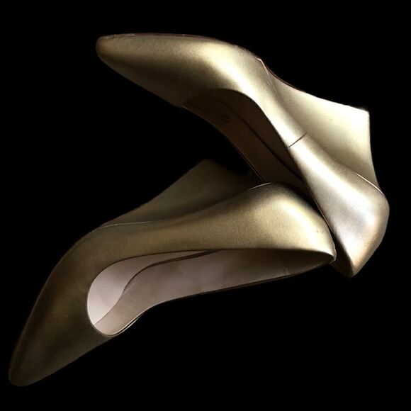 Cole Haan Gold Wedges 7M - Picture 3 of 16